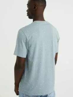 WE FASHION T-shirts T-Shirt Homme Bleu Marine / Bleu Clair 7 WE FASHION T-shirts T-Shirt Homme Bleu Marine / Bleu Clair -WE FASHION Magasin En Ligne 37ea3724466d961505860496ced28054