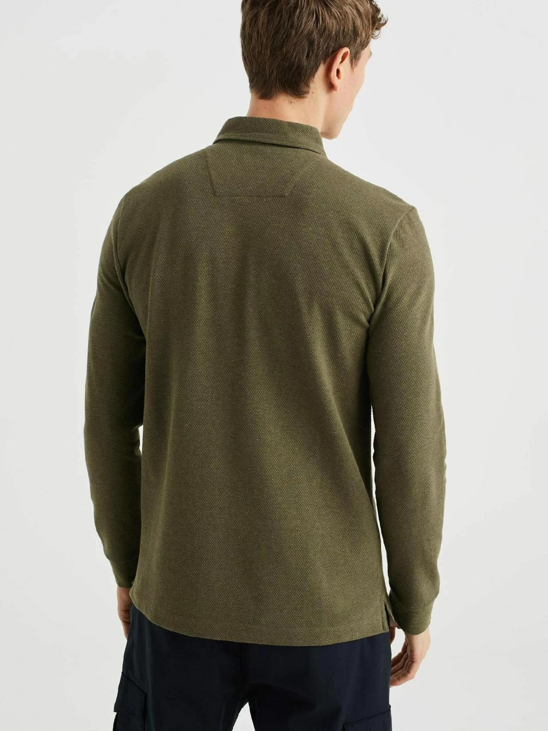 WE FASHION Pulls à Col En V Pull-over Homme Kaki 3 WE FASHION Pulls à Col En V Pull-over Homme Kaki – Image 3