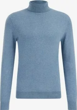 WE FASHION Pulls à Col Roulé Pull-over Homme Bleu Clair
