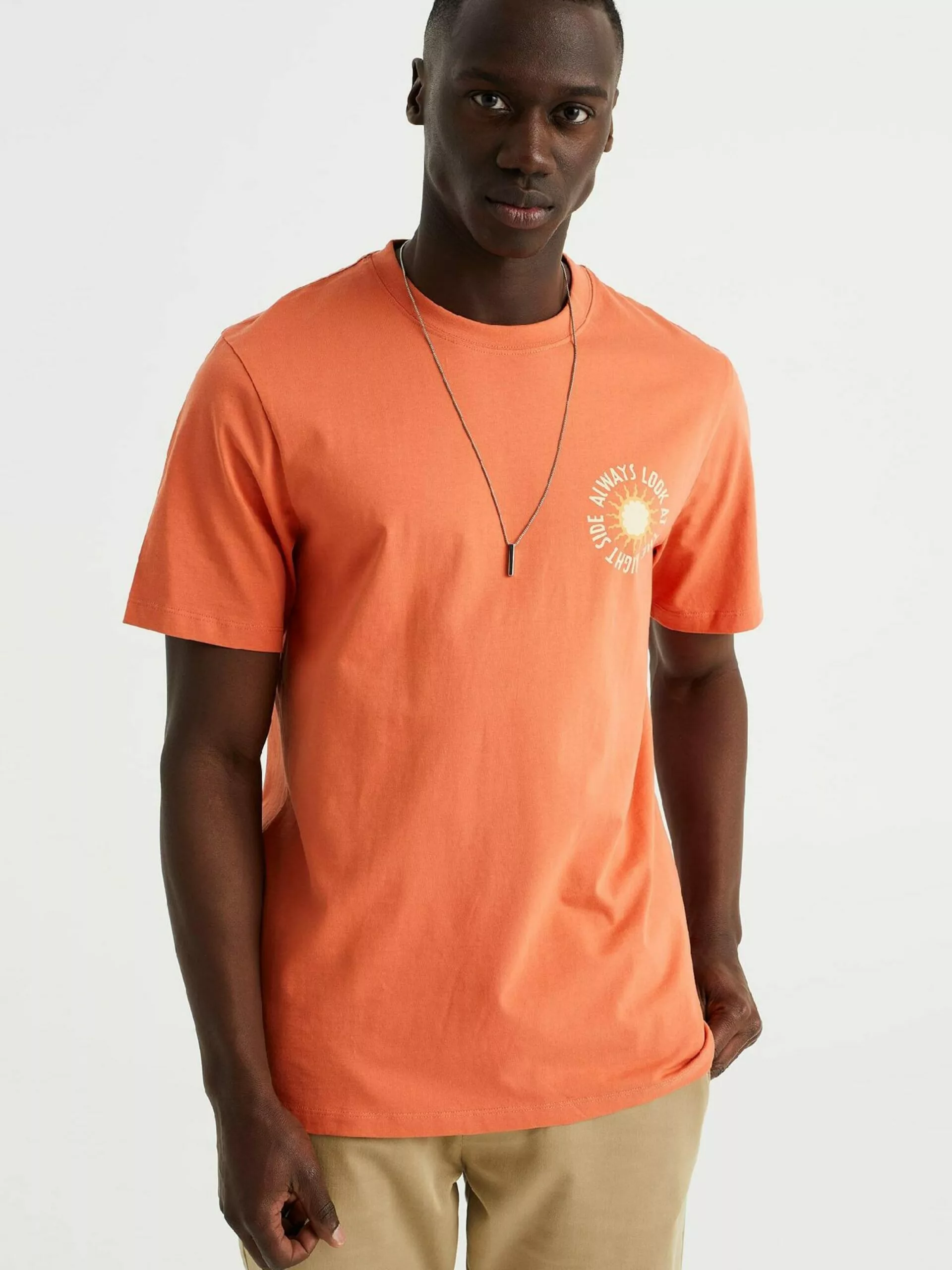 WE FASHION T-shirts T-Shirt Homme Rouge Clair 4 WE FASHION T-shirts T-Shirt Homme Rouge Clair – Image 4