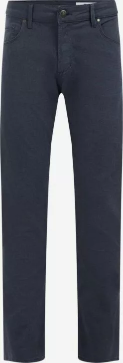 WE FASHION Pantalons En Toile Coupe Slim Pantalon Homme Bleu Foncé