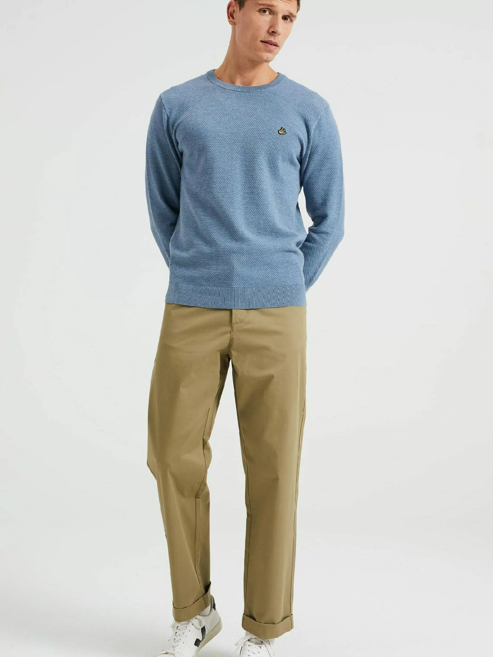 WE FASHION Pulls à Col Rond Pull-over Homme Bleu Clair 4 WE FASHION Pulls à Col Rond Pull-over Homme Bleu Clair – Image 4
