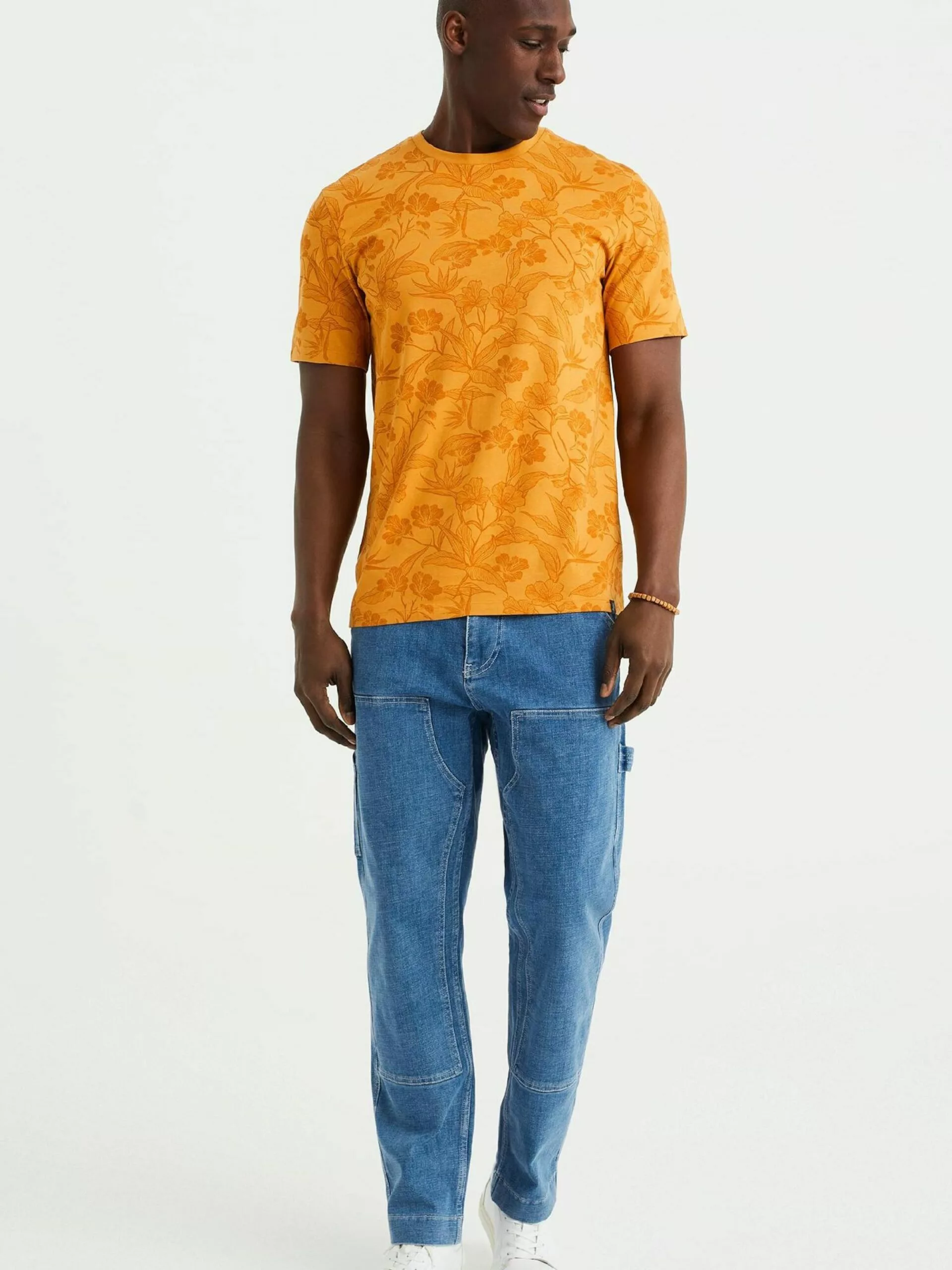 WE FASHION T-shirts T-Shirt Homme Moutarde 4 WE FASHION T-shirts T-Shirt Homme Moutarde – Image 4