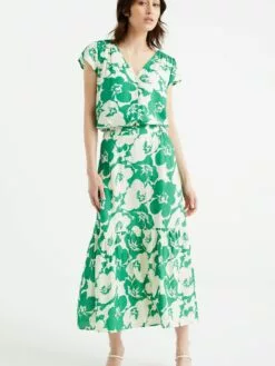 WE FASHION Blouses à Manches Courtes Chemisier Femme Vert / Vert Clair -WE FASHION Magasin En Ligne 3f3f84c0b1b9e8d4b1caf7efcc964e39