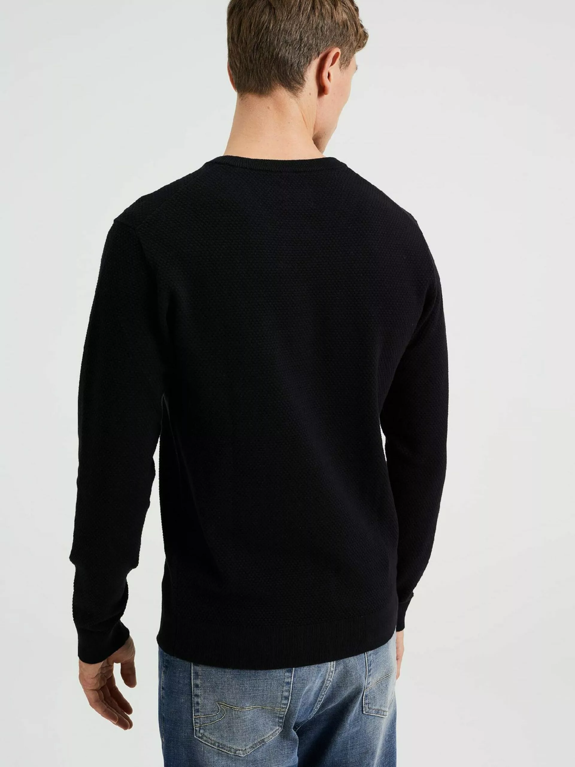 WE FASHION Pulls à Col Rond Pull-over Homme Noir 3 WE FASHION Pulls à Col Rond Pull-over Homme Noir – Image 3