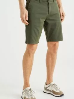WE FASHION Shorts Chino Coupe Slim Pantalon Chino Homme Vert Foncé -WE FASHION Magasin En Ligne 42fe08b2a17762552ea29e245cc7204c