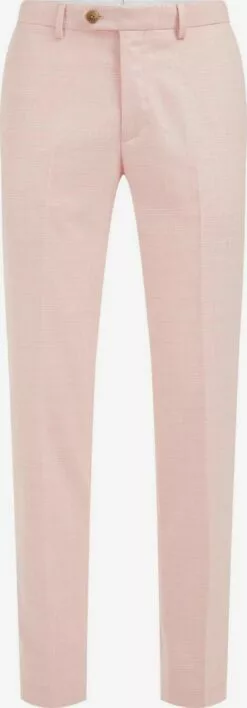 WE FASHION Pantalons De Costume Coupe Slim Pantalon à Plis Homme Rose