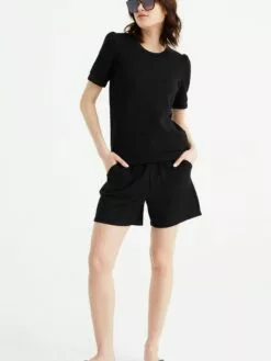 WE FASHION Shorts Regular Pantalon Femme Noir -WE FASHION Magasin En Ligne 441ac01fa976f5f2ddc86183e29a5fd9