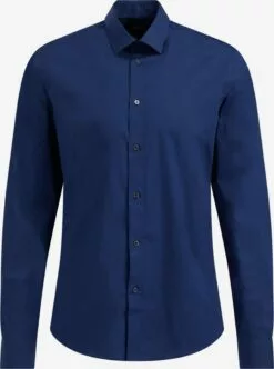 WE FASHION Chemises Décontractées Coupe Slim Chemise Homme Bleu Outremer