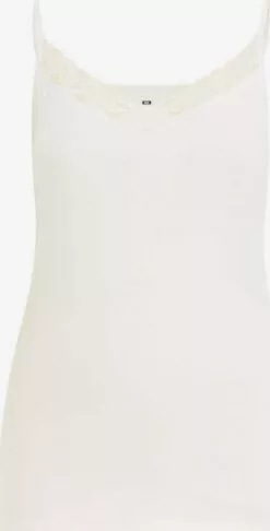 WE FASHION Tops En Dentelle Haut Femme Blanc Cassé