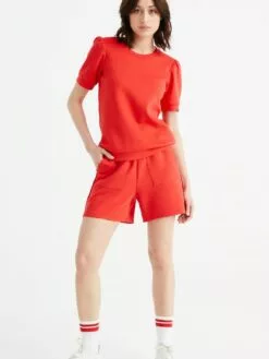 WE FASHION Shorts Regular Pantalon Femme Rouge Feu -WE FASHION Magasin En Ligne 4707172d899a0e6f588e443fc64a5345