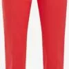 WE FASHION Pantalons Coupe Slim Pantalon à Plis Femme Rouge