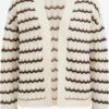 WE FASHION Gilets Cardigan Femme Ivoire