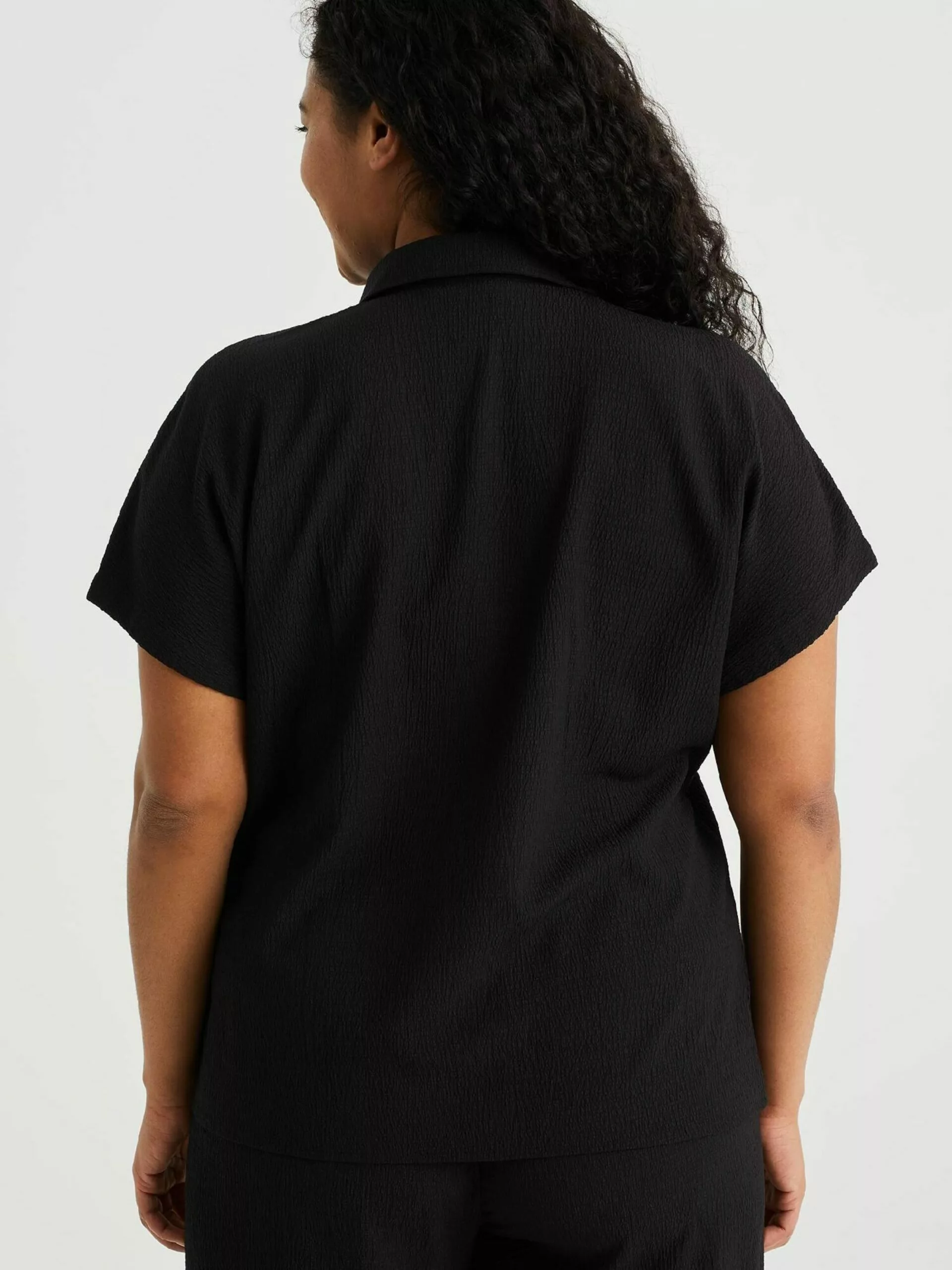 WE FASHION Blouses à Manches Courtes Chemisier Femme Noir 4 WE FASHION Blouses à Manches Courtes Chemisier Femme Noir – Image 4