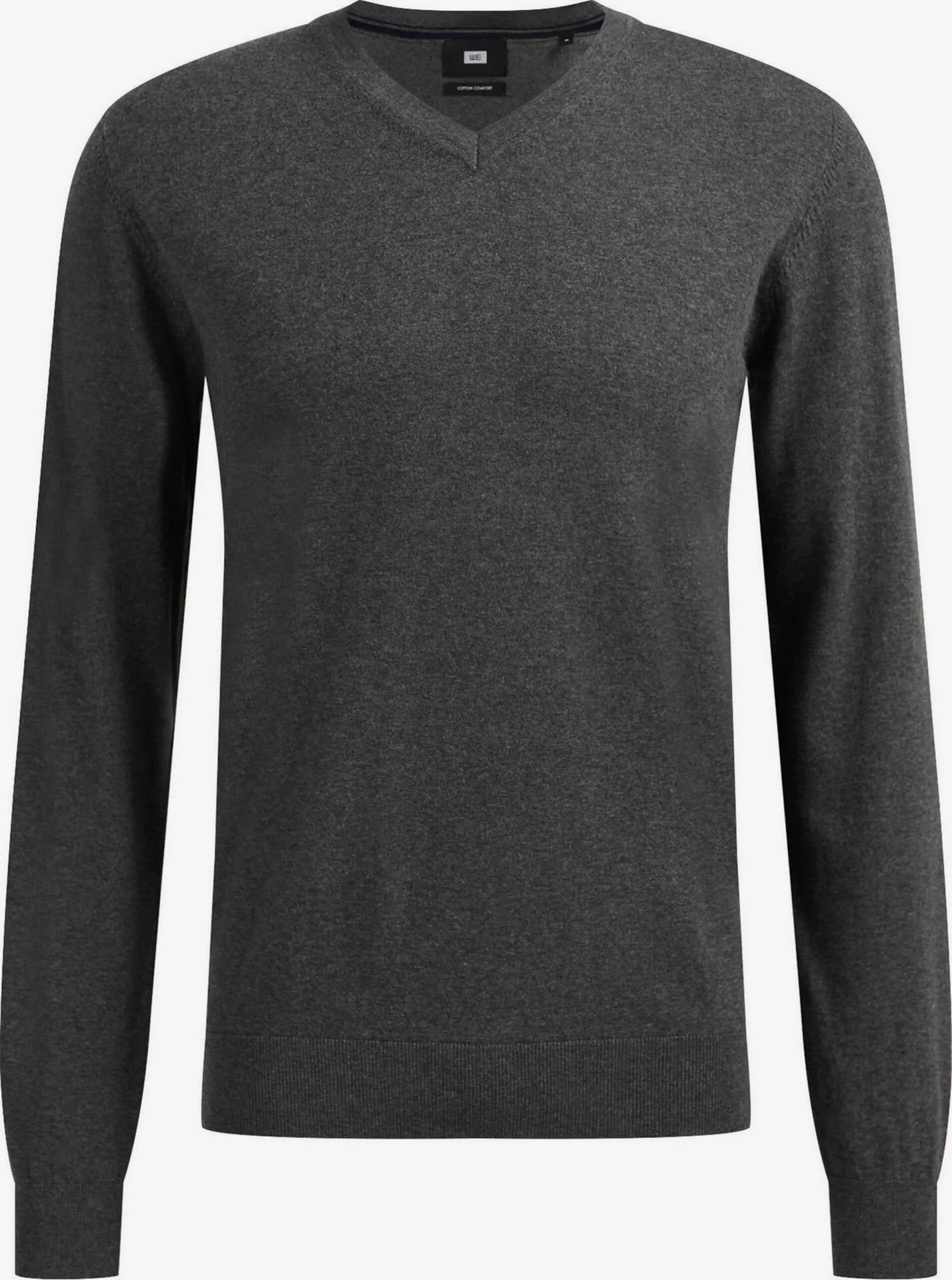 WE FASHION Pulls à Col En V Pull-over Homme Gris Chiné 1 WE FASHION Pulls à Col En V Pull-over Homme Gris Chiné