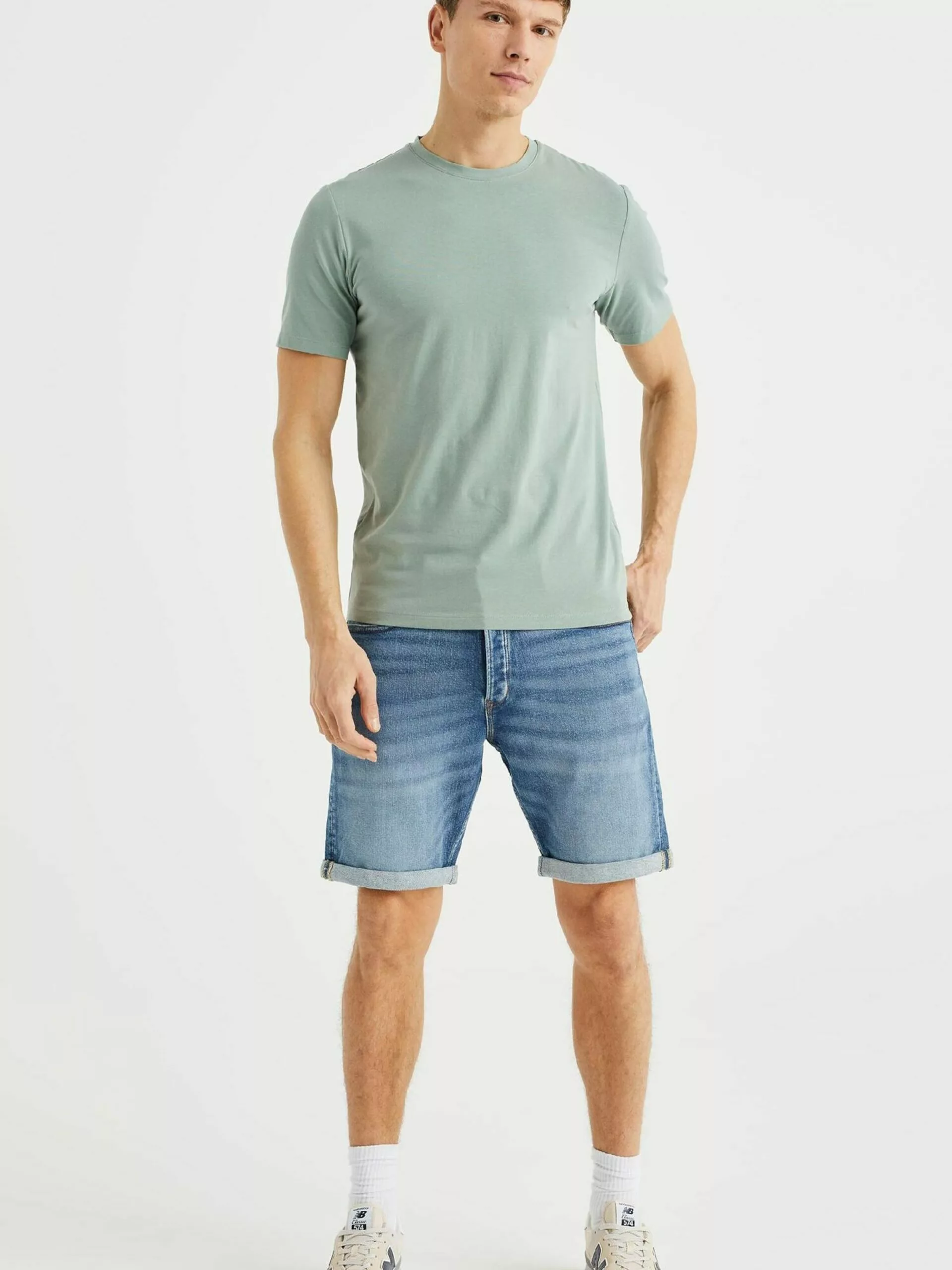 WE FASHION T-shirts T-Shirt Homme Menthe 4 WE FASHION T-shirts T-Shirt Homme Menthe – Image 4