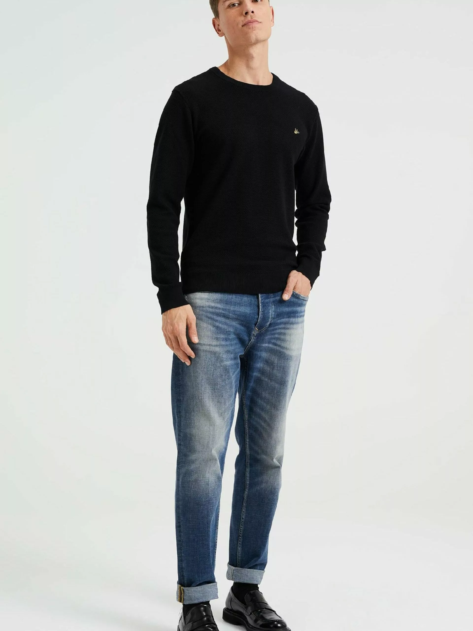 WE FASHION Pulls à Col Rond Pull-over Homme Noir 4 WE FASHION Pulls à Col Rond Pull-over Homme Noir – Image 4