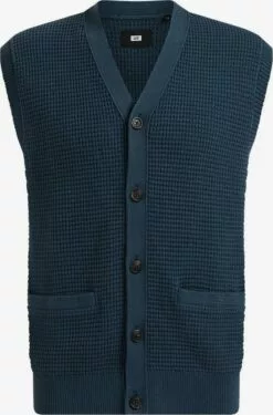 WE FASHION Gilets Vestes En Maille Homme Bleu Marine