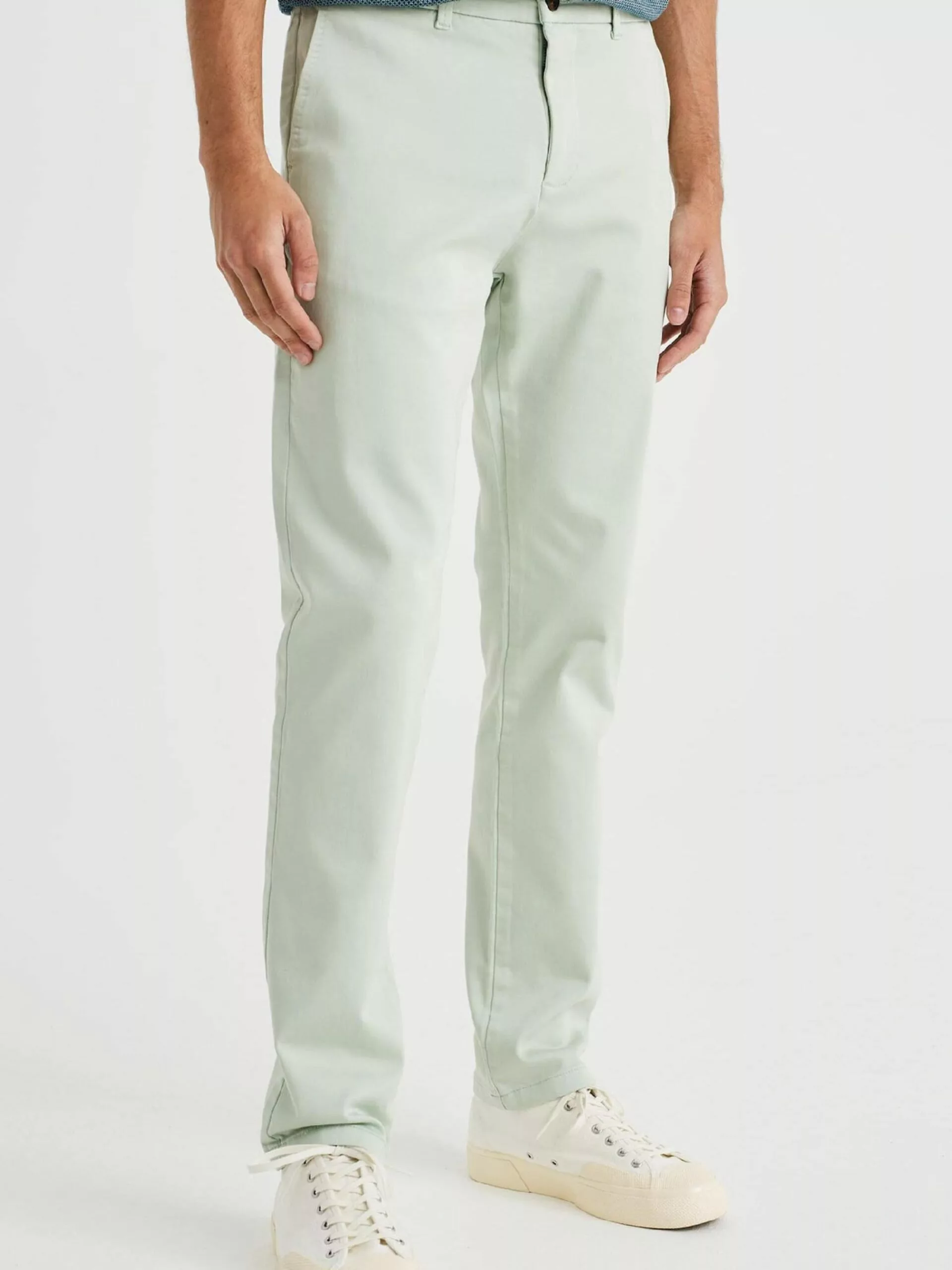 WE FASHION Chinos Coupe Slim Pantalon Chino Homme Menthe 2 WE FASHION Chinos Coupe Slim Pantalon Chino Homme Menthe – Image 2