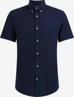 WE FASHION Chemises Décontractées Coupe Slim Chemise Homme Bleu Foncé