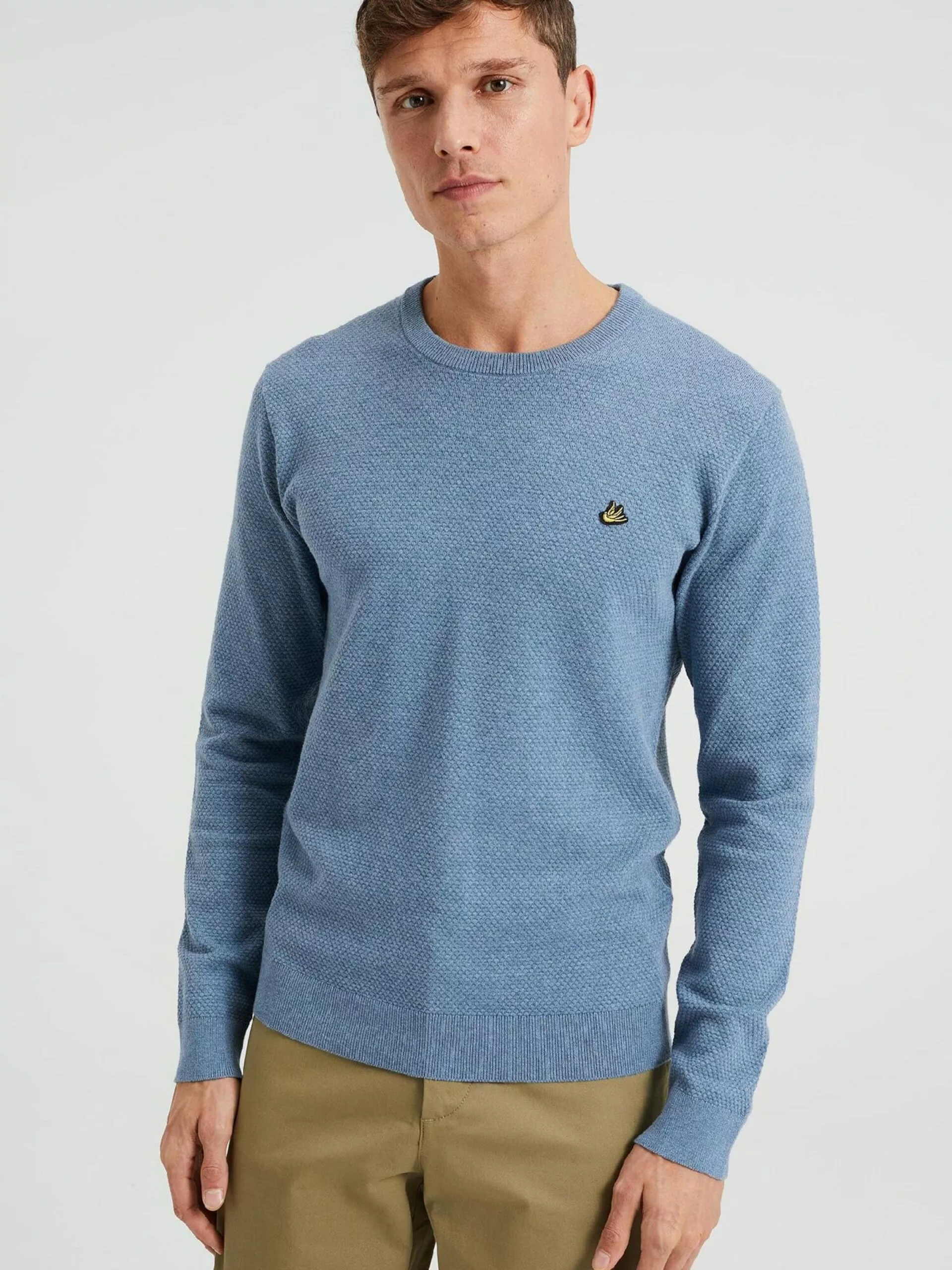 WE FASHION Pulls à Col Rond Pull-over Homme Bleu Clair 2 WE FASHION Pulls à Col Rond Pull-over Homme Bleu Clair – Image 2