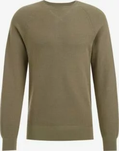 WE FASHION Pulls à Col Rond Pull-over Homme Olive