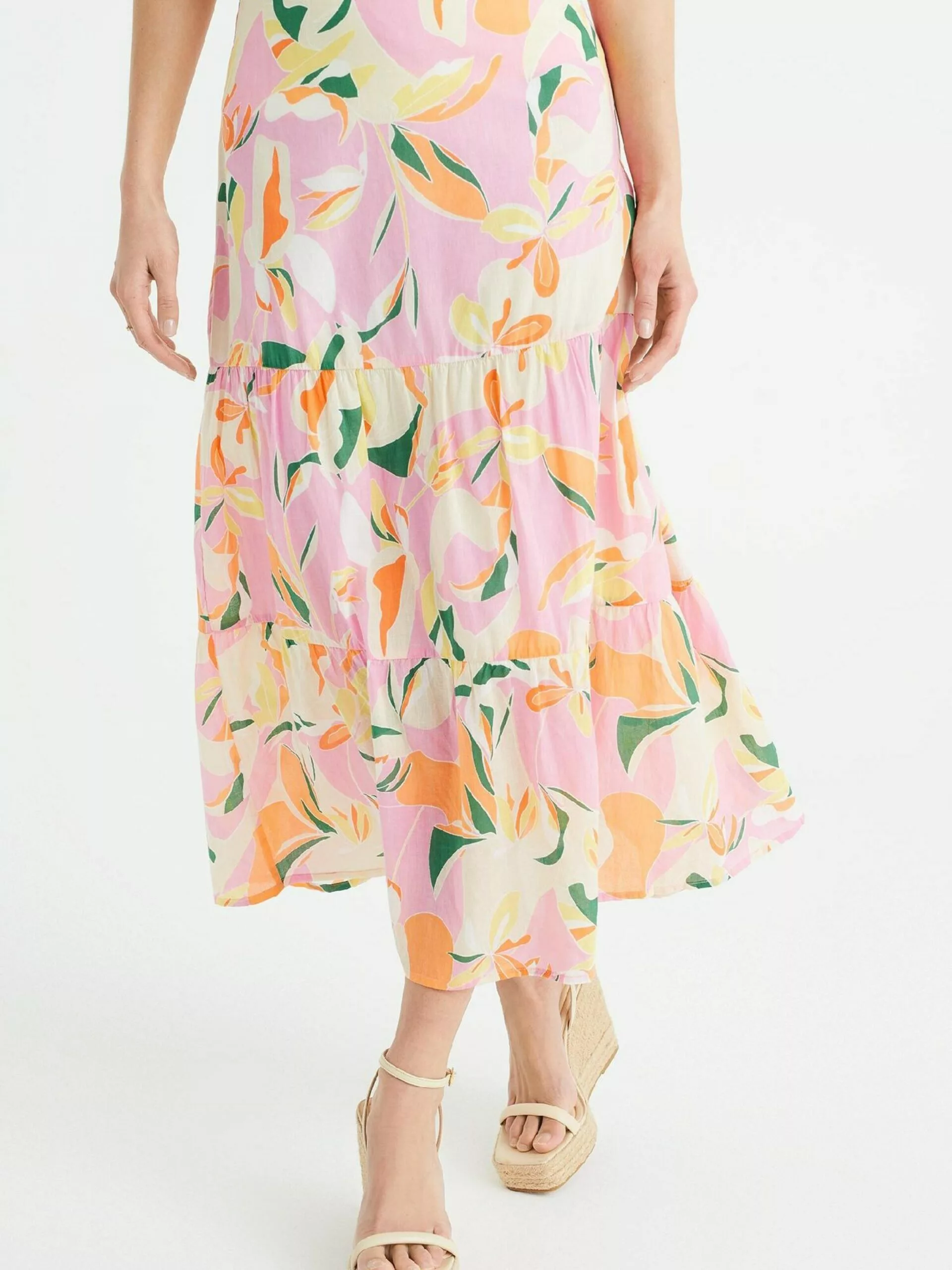 WE FASHION Jupes Midi Jupe Femme Rose Clair 2 WE FASHION Jupes Midi Jupe Femme Rose Clair – Image 2