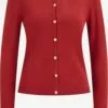 WE FASHION Gilets Cardigan Femme Rouge