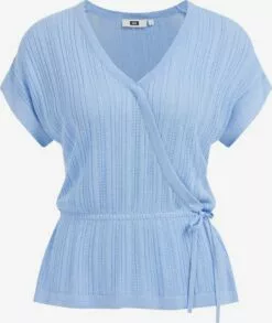 WE FASHION Pulls Maille Fine Pull-over Femme Bleu Clair