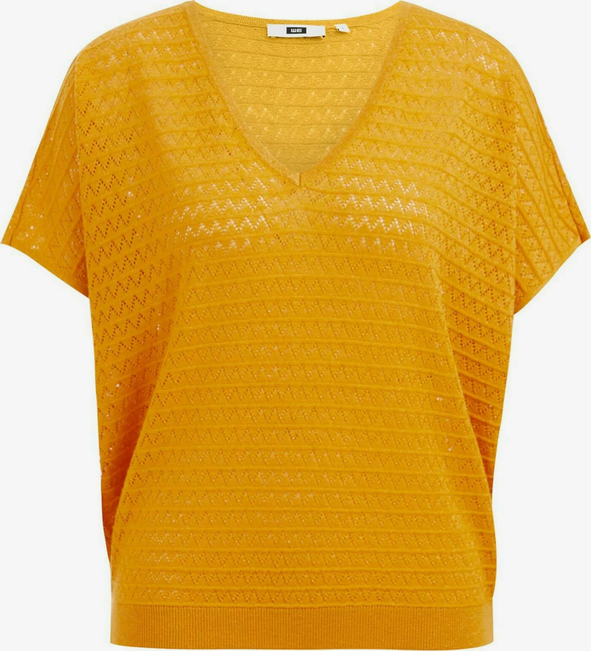 WE FASHION Pulls Maille Fine Pull-over Femme Safran 1 WE FASHION Pulls Maille Fine Pull-over Femme Safran
