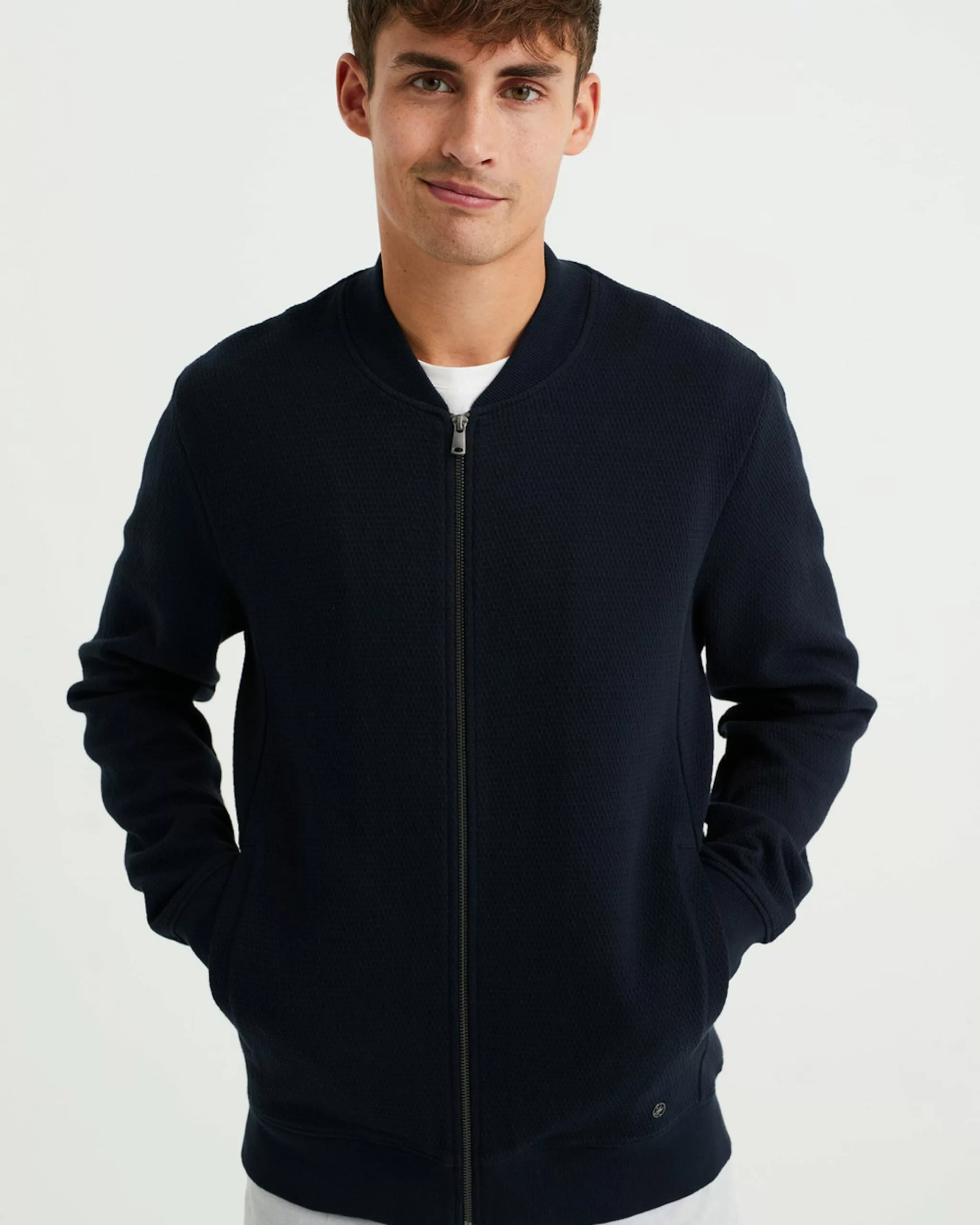 WE FASHION Sweats Zippés Veste De Survêtement Homme Bleu Foncé 2 WE FASHION Sweats Zippés Veste De Survêtement Homme Bleu Foncé – Image 2