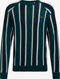 WE FASHION Pulls à Col Rond Pull-over Homme Vert Foncé
