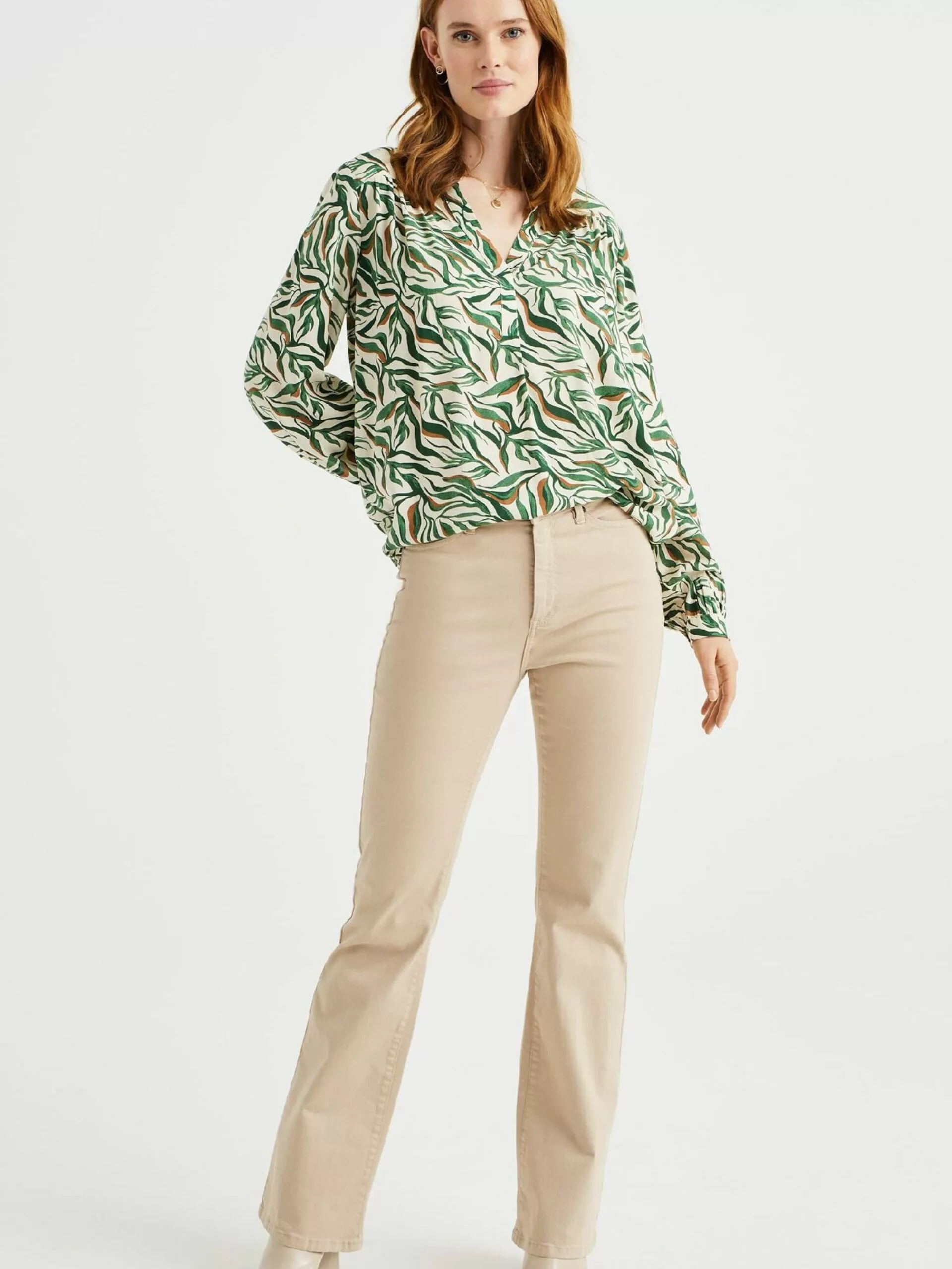 WE FASHION Hauts Chemisier Femme Blanc 4 WE FASHION Hauts Chemisier Femme Blanc – Image 4