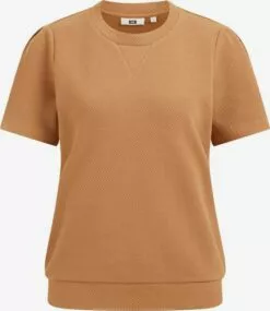 WE FASHION Sweats Sweat-shirt Femme Caramel