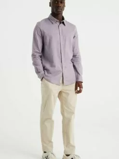 WE FASHION Chemises Décontractées Coupe Slim Chemise Homme Violet -WE FASHION Magasin En Ligne 64467fc8bd279aa3c027877642448cd3