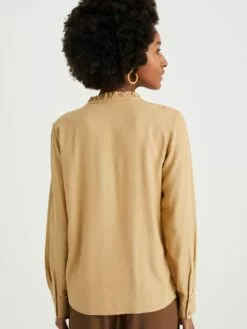 WE FASHION Chemisiers Chemisier Femme Sable -WE FASHION Magasin En Ligne 6484e74dc3bf1d50eb3c076aeadb7da3