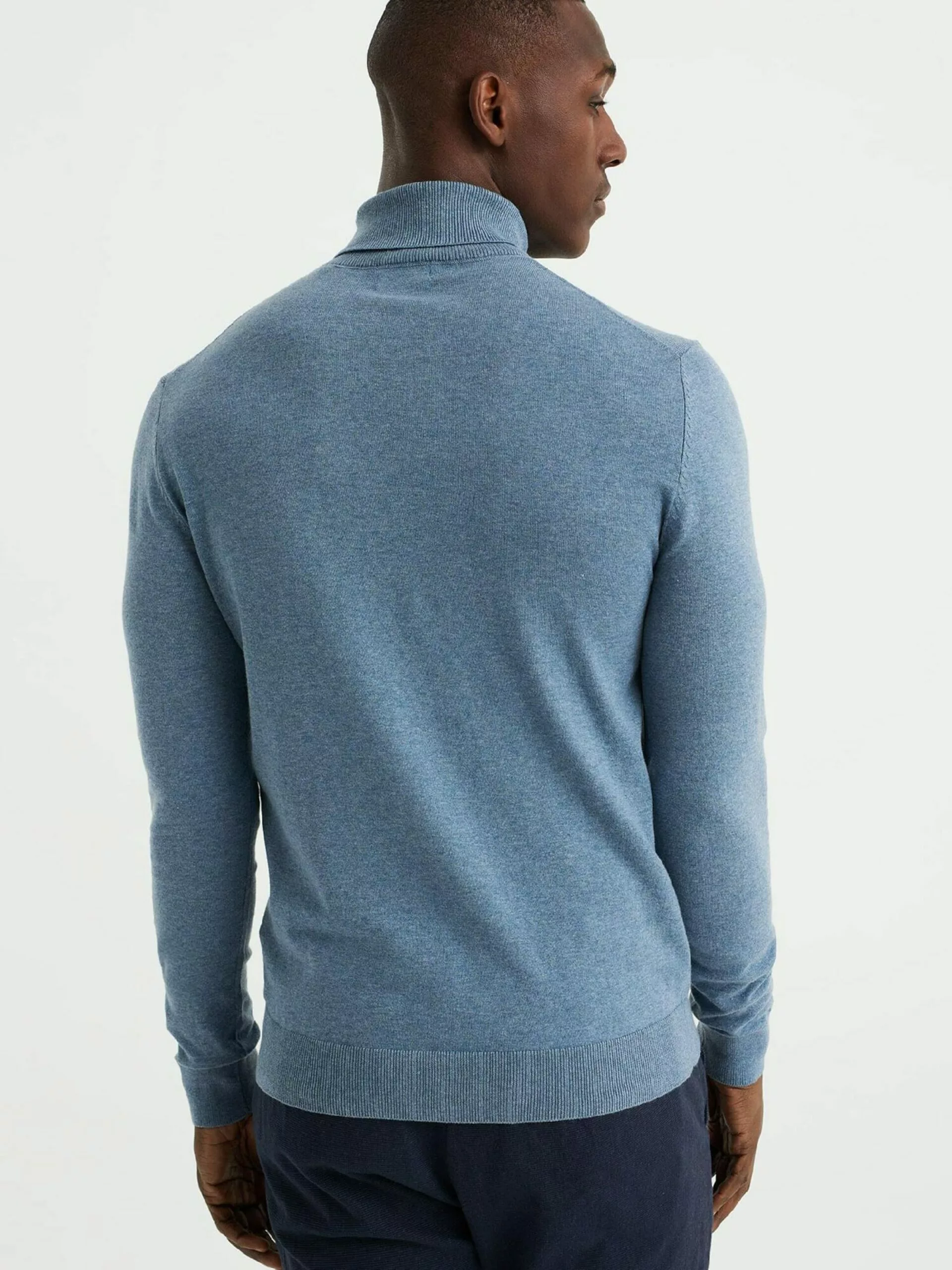 WE FASHION Pulls à Col Roulé Pull-over Homme Bleu Clair 3 WE FASHION Pulls à Col Roulé Pull-over Homme Bleu Clair – Image 3