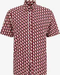 WE FASHION Chemises Décontractées Coupe Regular Chemise Homme Rouge
