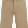 WE FASHION Shorts Chino Coupe Slim Pantalon Chino Homme Beige Foncé