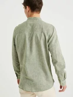 WE FASHION Chemises Décontractées Coupe Slim Chemise Homme Olive -WE FASHION Magasin En Ligne 6654f2a10a3741e75a59503b0b300db7