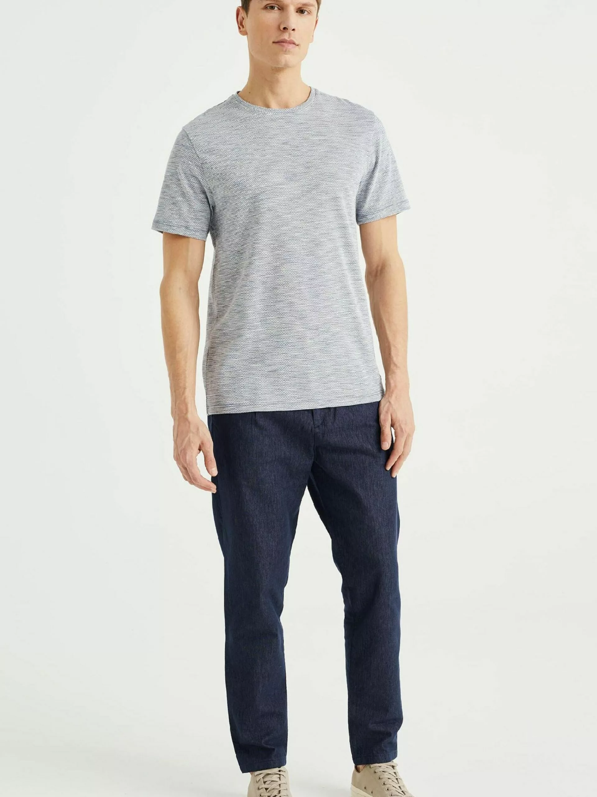 WE FASHION T-shirts T-Shirt Homme Bleu-gris 4 WE FASHION T-shirts T-Shirt Homme Bleu-gris – Image 4