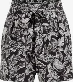 WE FASHION Shorts Regular Pantalon à Pince Femme Noir