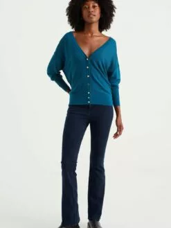 WE FASHION Gilets Cardigan Femme Bleu -WE FASHION Magasin En Ligne 68e7cddf0b2530065c7a2023b0e40bb3