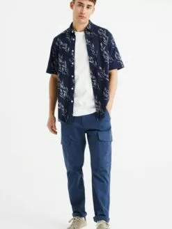 WE FASHION Chemises Décontractées Coupe Regular Chemise Homme Bleu Marine / Bleu Foncé -WE FASHION Magasin En Ligne 6de10bbe1f6e883abca89ccbad6b6069