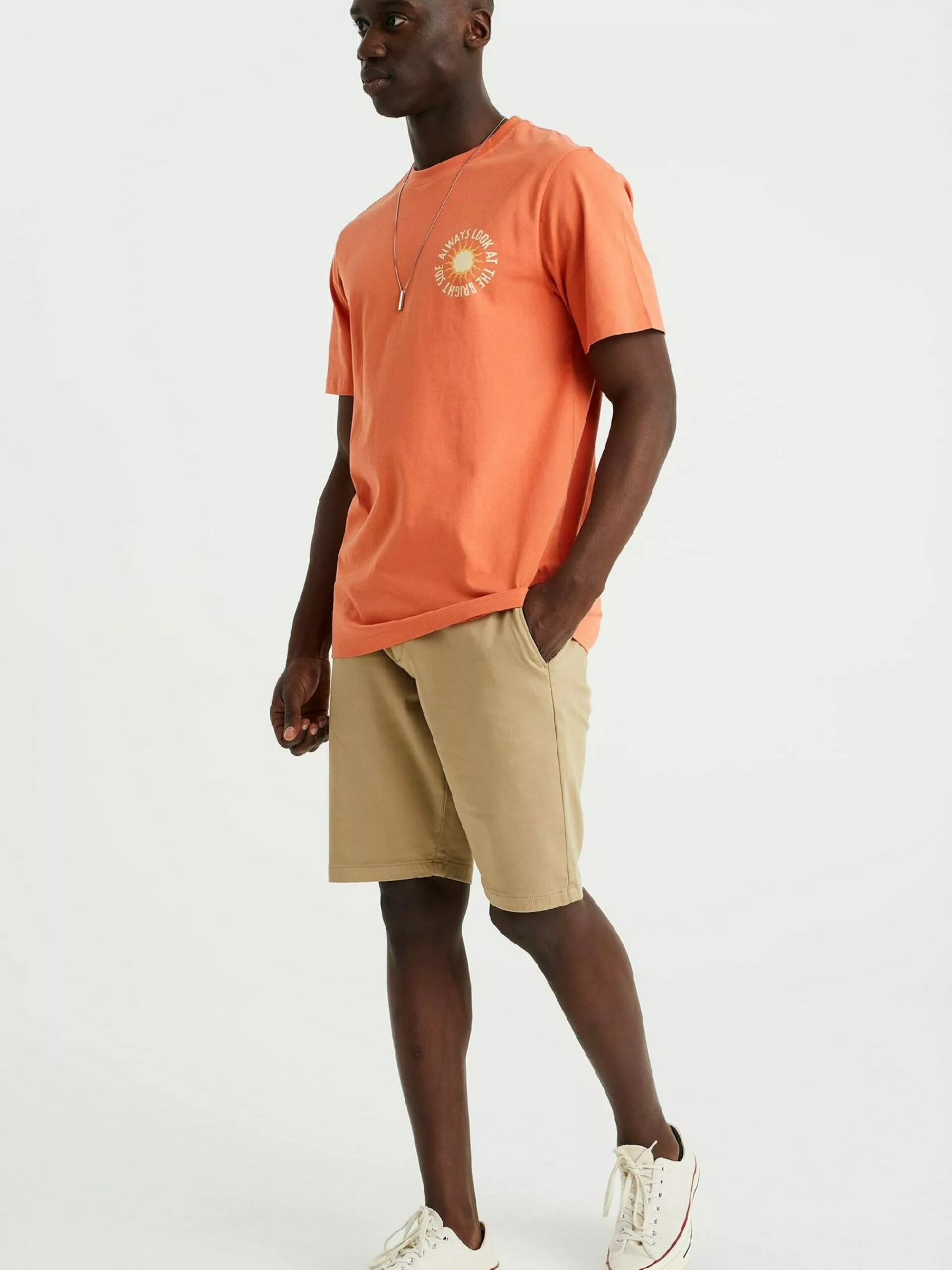 WE FASHION T-shirts T-Shirt Homme Rouge Clair 3 WE FASHION T-shirts T-Shirt Homme Rouge Clair – Image 3