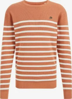 WE FASHION Pulls à Col Rond Pull-over Homme Abricot