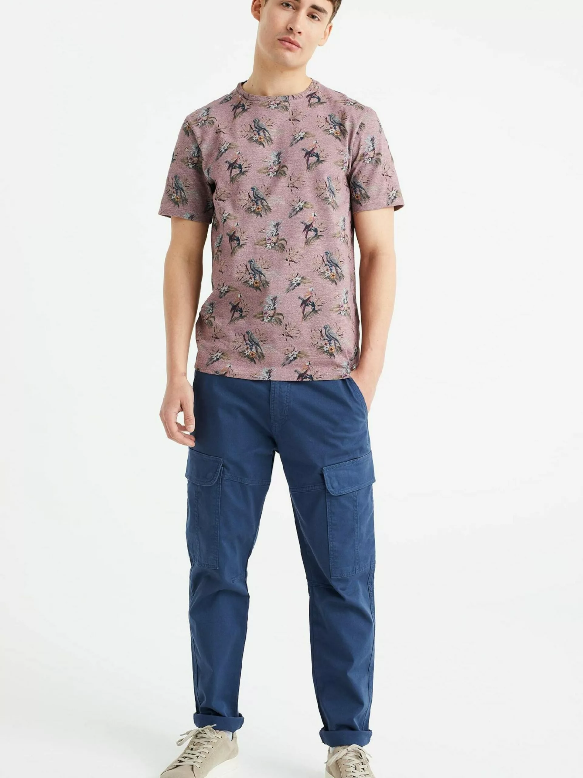 WE FASHION T-shirts T-Shirt Homme Rose 4 WE FASHION T-shirts T-Shirt Homme Rose – Image 4