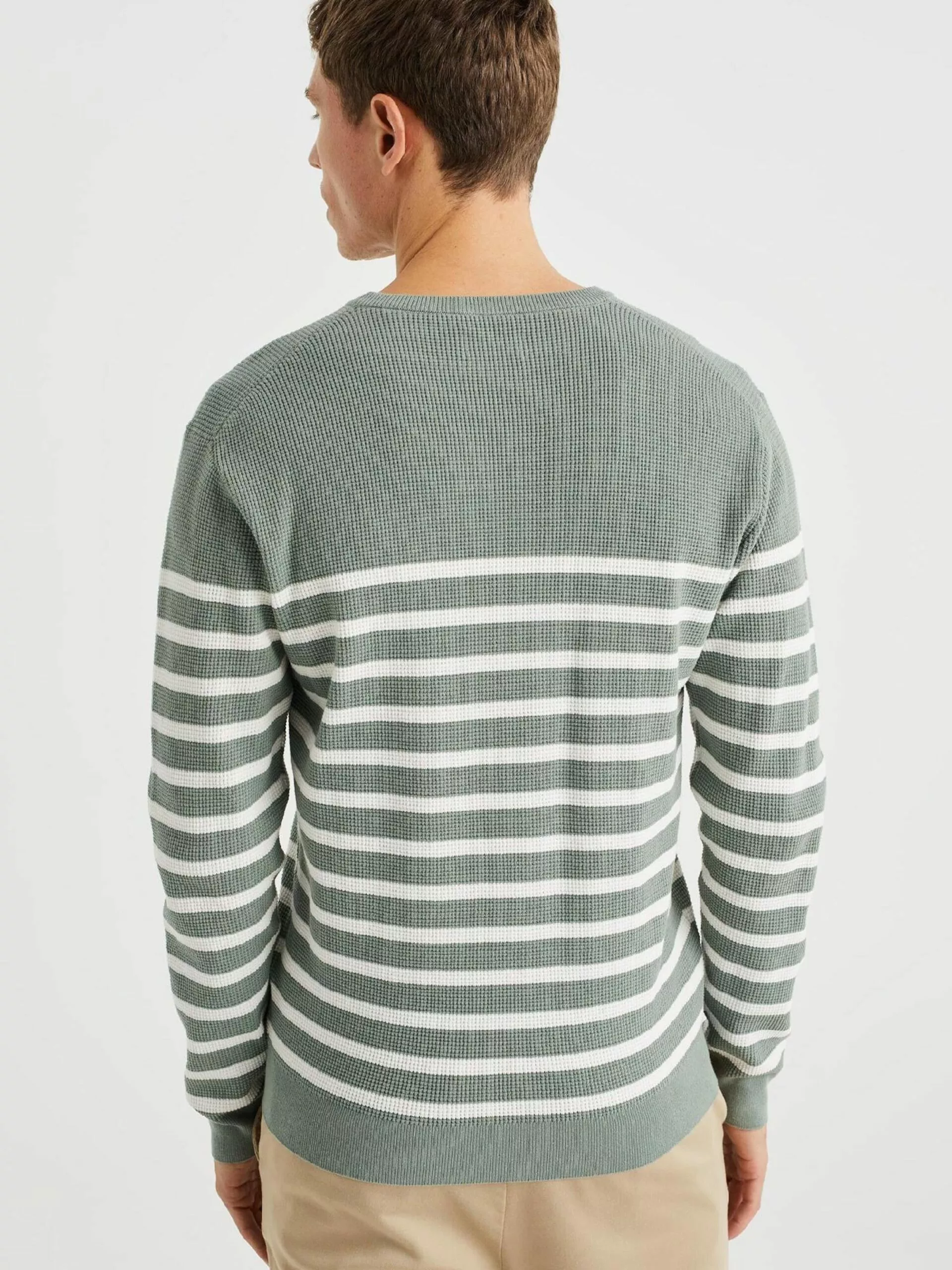 WE FASHION Pulls à Col Rond Pull-over Homme Vert Pastel 3 WE FASHION Pulls à Col Rond Pull-over Homme Vert Pastel – Image 3