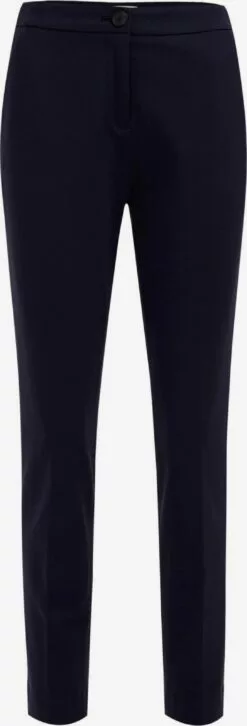 WE FASHION Pantalons En Toile Coupe Slim Pantalon Femme Bleu Foncé