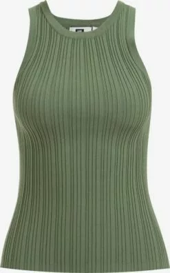 WE FASHION T-shirts Et Tops Tops En Tricot Femme Kaki